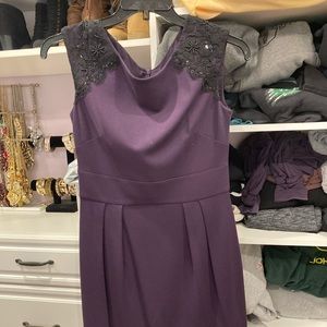 Eliza J purple beaded dress